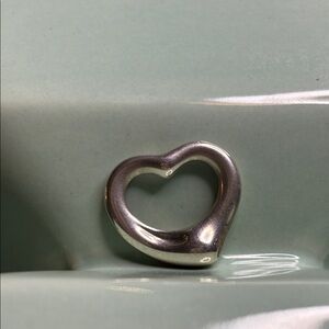 Tiffany & Co. Silver Heart on Soft Green Ceramic